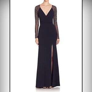Pamella Roland Floor-Length Gown Navy Size: 4/6